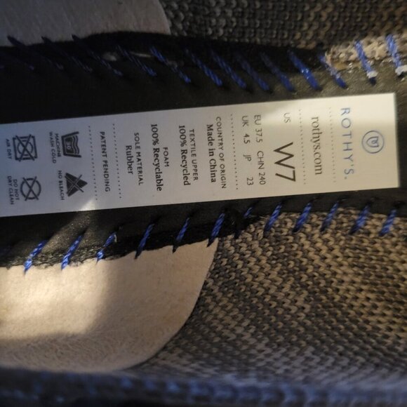 ROTHY'S The Point Retired Zebra Print Flats Slip on Shoes Women's Size 7 - Picture 6 of 12